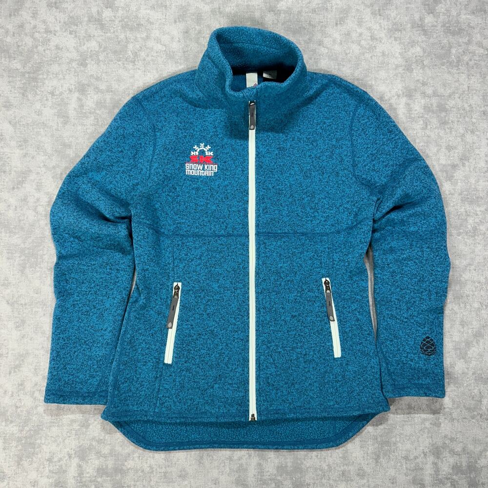 Stio Sweetwater Sweater Fleece blue Snow King Mountain casual jacket womens M